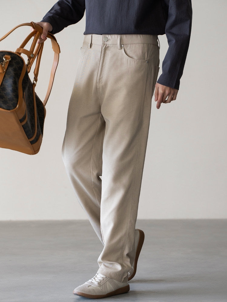 Linen Lyocell Casual Pants in Oat Beige