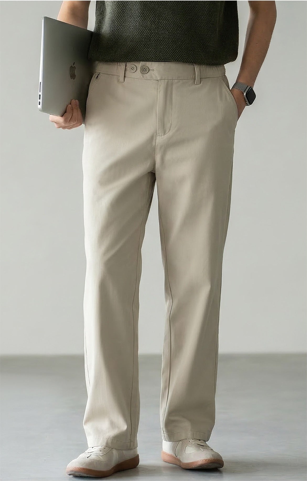 Lyocell Cotton Moisture-Wicking Breathable Cool Casual Pants - APRICOT