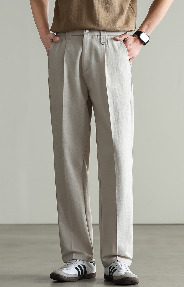 Tencel Cotton Twill Trousers in 55% Cotton - APRICOT