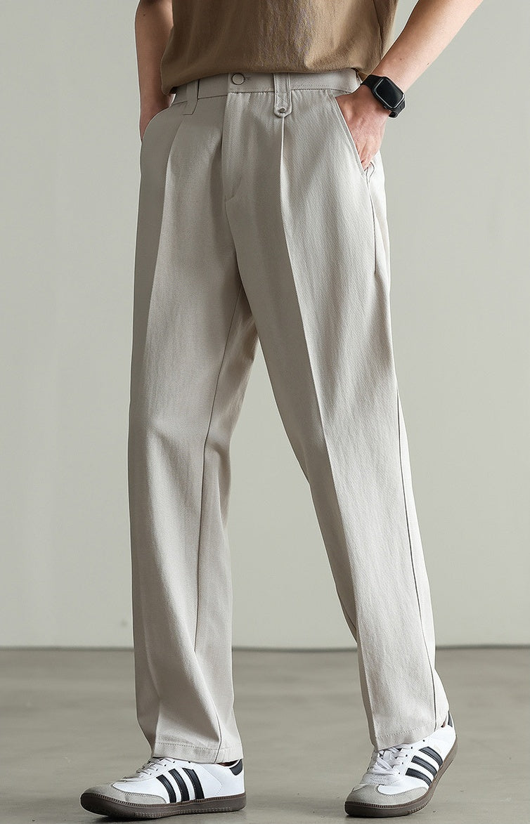 Tencel Cotton Twill Trousers in 55% Cotton - APRICOT