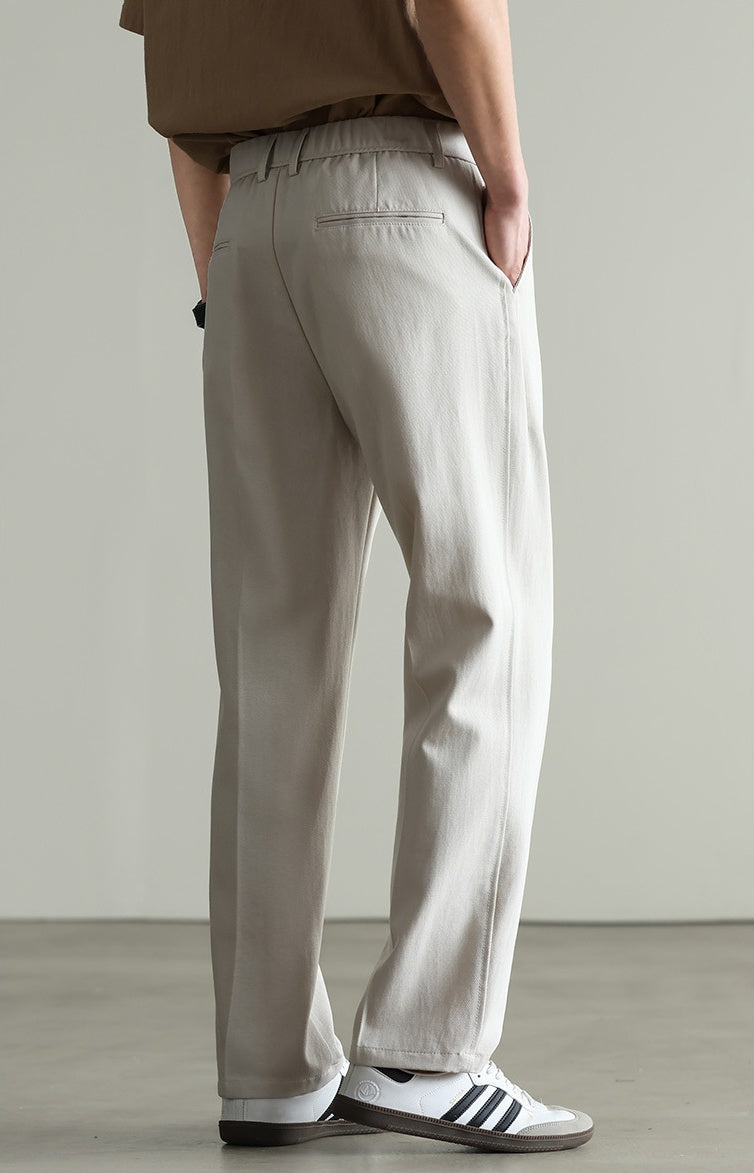 Tencel Cotton Twill Trousers in 55% Cotton - APRICOT