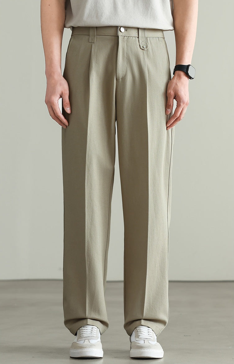 Tencel Cotton Twill Trousers in 55% Cotton - KHAKI