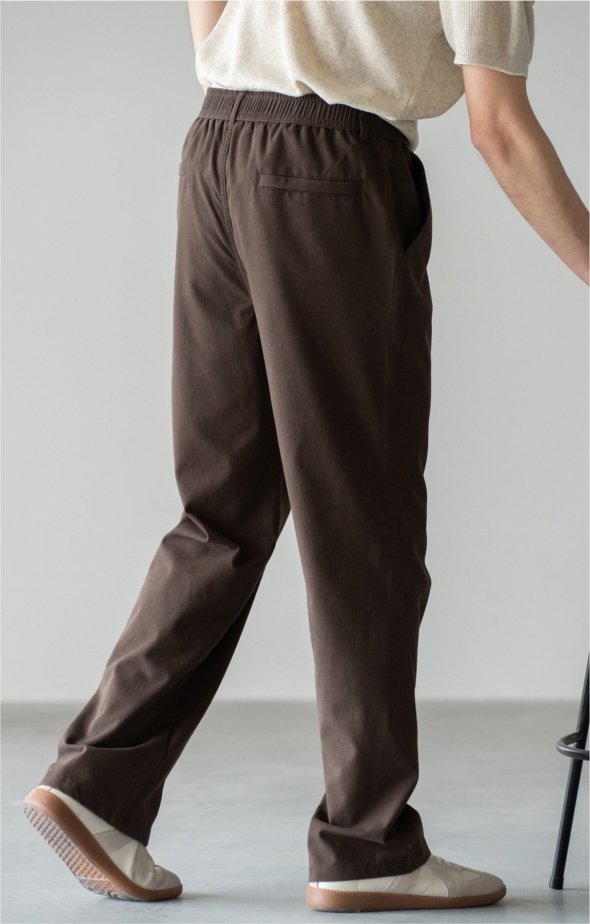Old Money Trousers in Heritage Cotton Blend - COFFEE