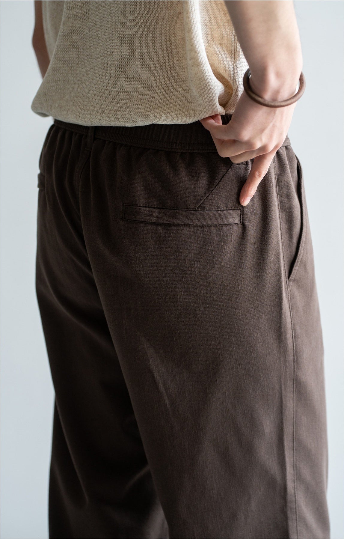 Old Money Trousers in Heritage Cotton Blend - COFFEE