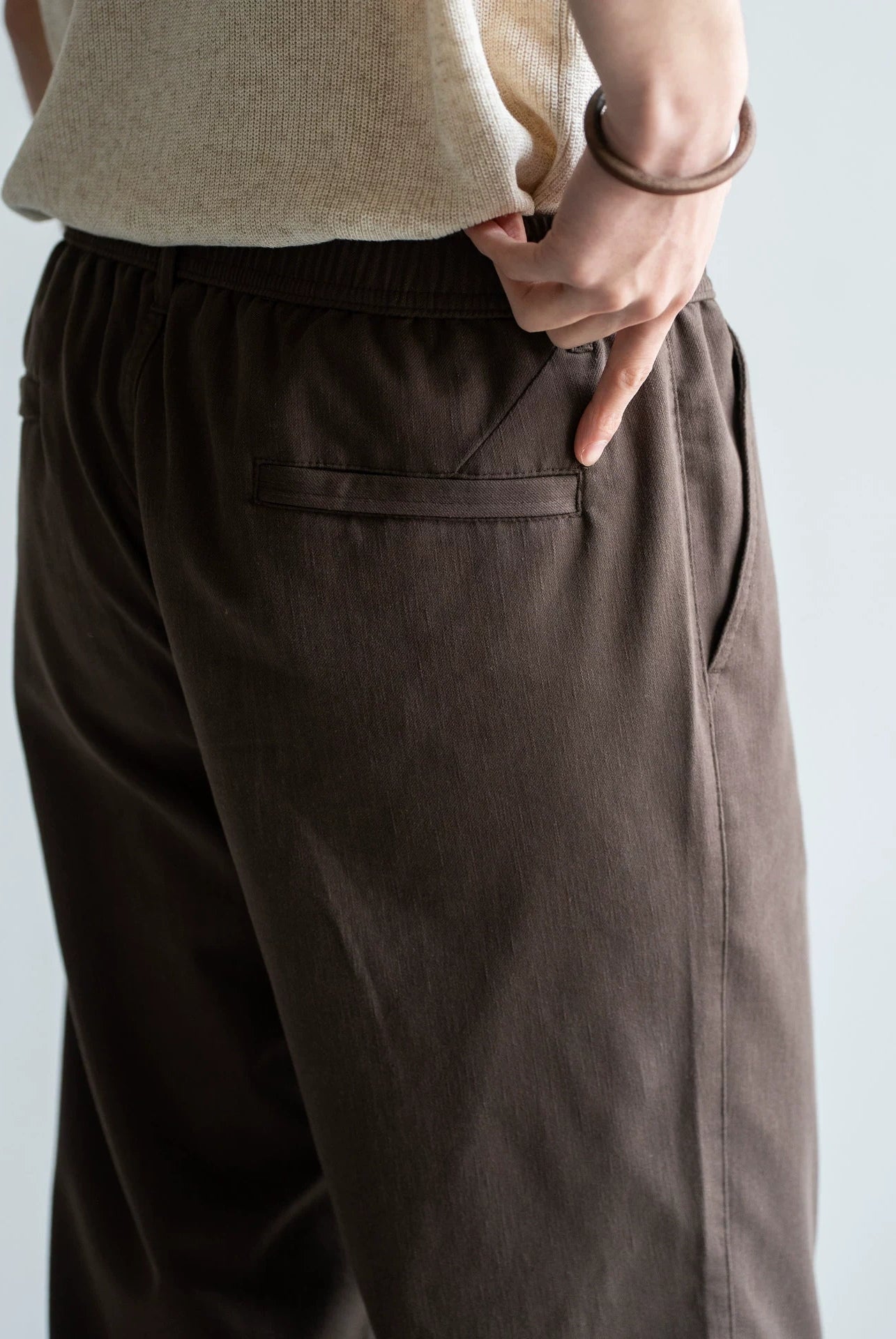 Old Money Trousers in Heritage Cotton Blend - COFFEE
