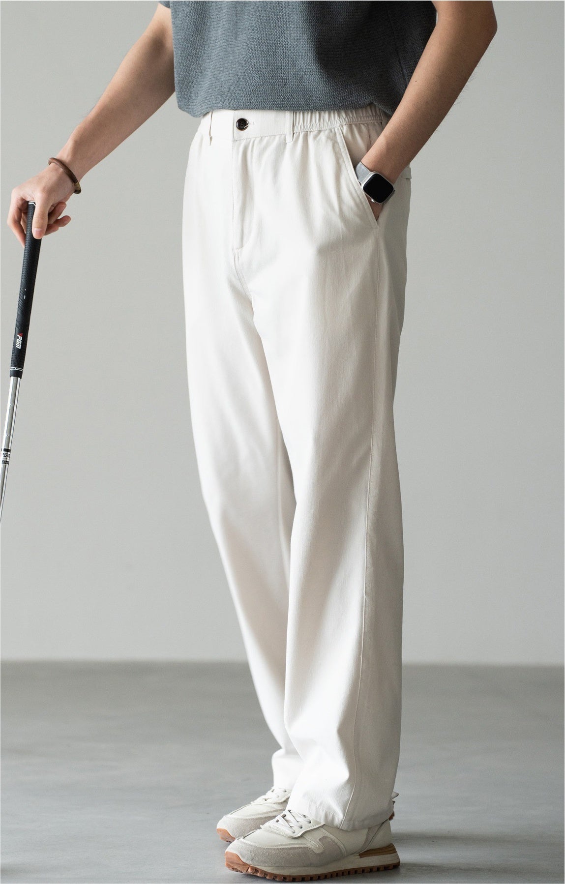 Old Money Trousers in Heritage Cotton Blend - RICEWHITE