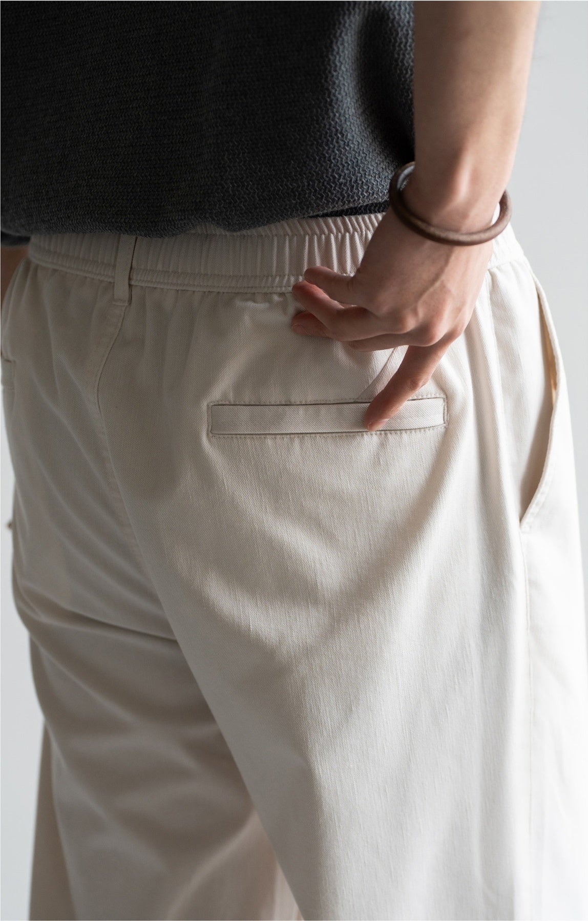 Old Money Trousers in Heritage Cotton Blend - RICEWHITE