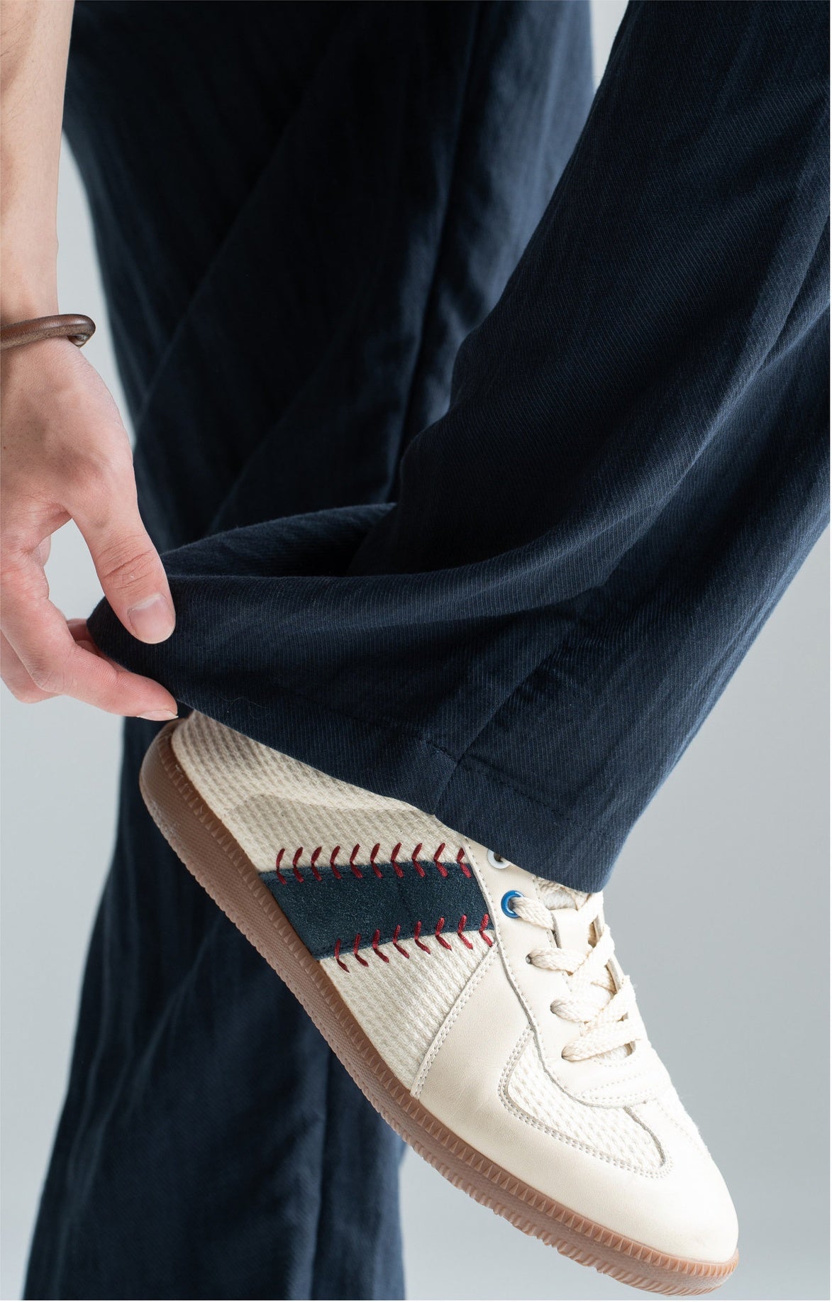 Old Money Linen Lyocell Straight Trousers - NAVYBLUE