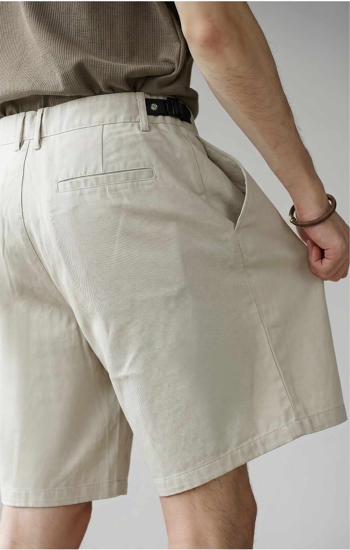 Old Money Lyocell Cotton Shorts - APRICOT