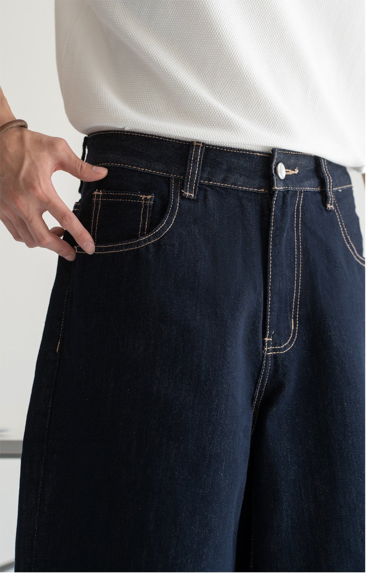 Old Money Soft Denim 81% Cotton Flow Shorts - INDIGO
