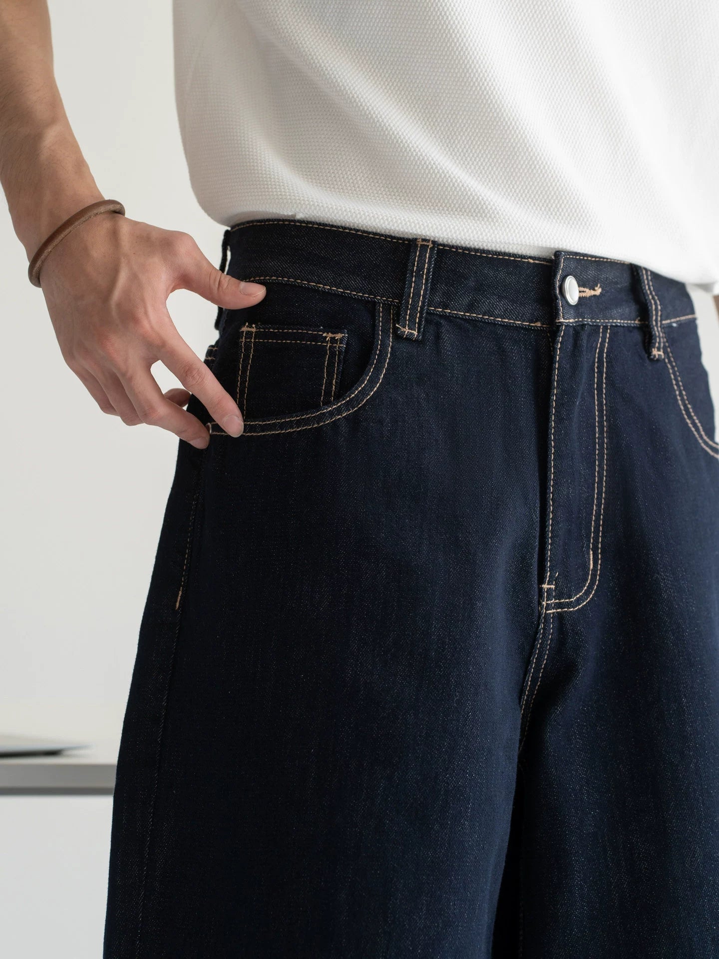 Old Money Soft Denim 81% Cotton Flow Shorts - INDIGO
