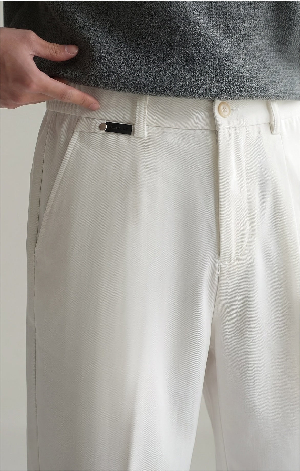 Old Money Lyocell Cotton Drape Trousers - APRICOT
