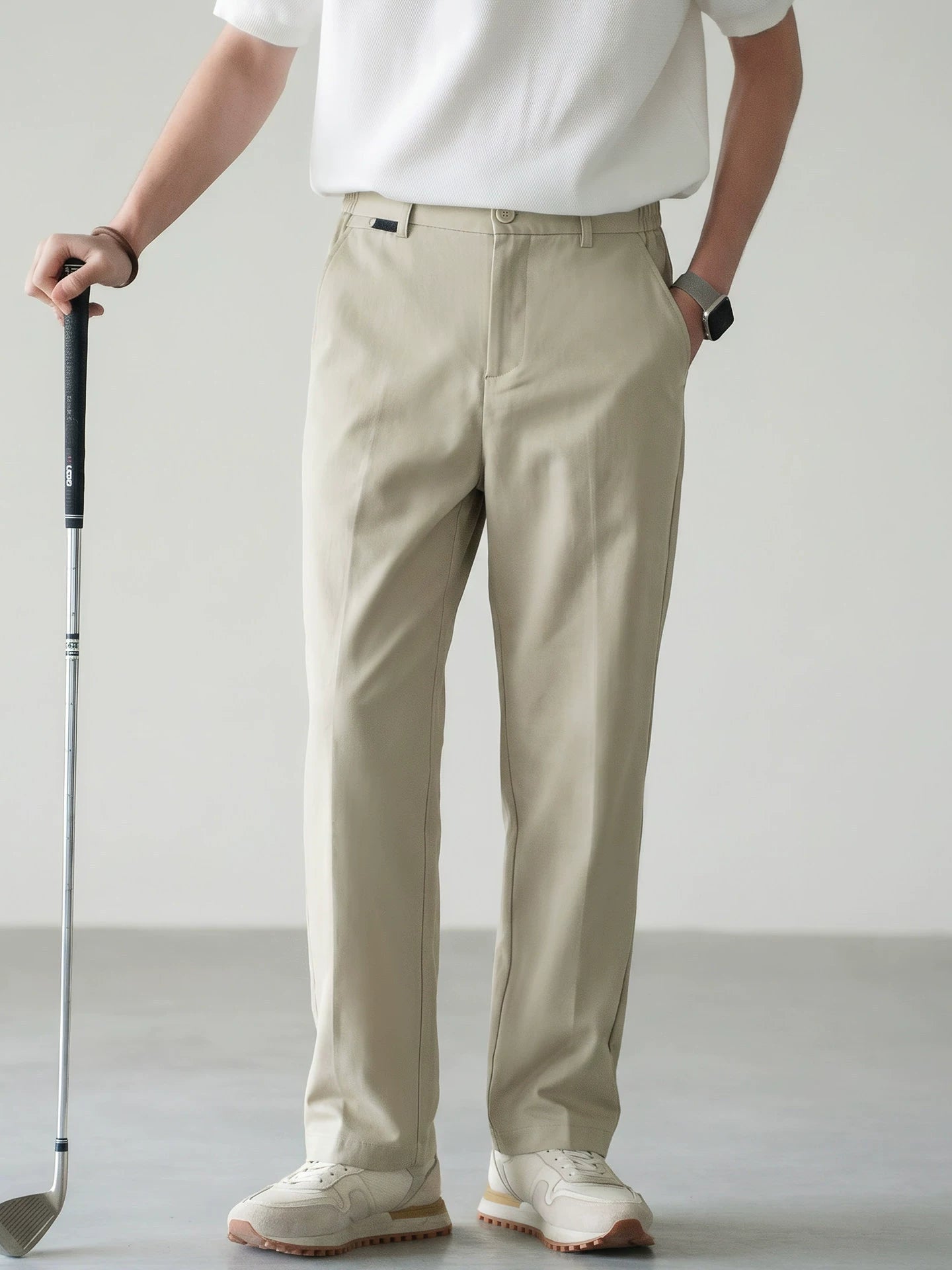 Old Money Lyocell Cotton Drape Trousers - SANDBEIGE