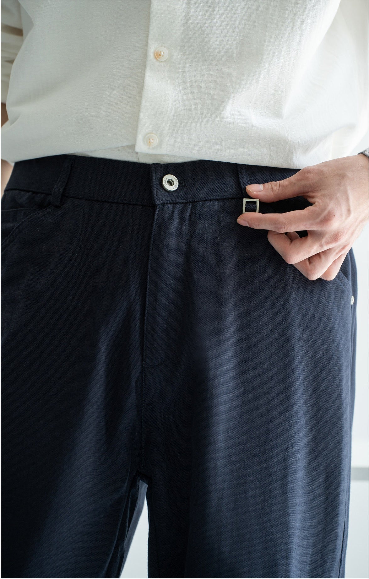 Men's Japanese-Textured 62% Cotton-Lyocell Cloud-Touch Straight Trousers - ROYAL BLUE