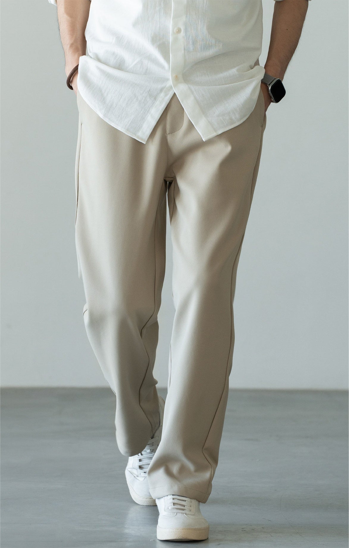 Men's Zero-Restriction Wrinkle-Free Travel Pants - Elastic Waist - KHAKI