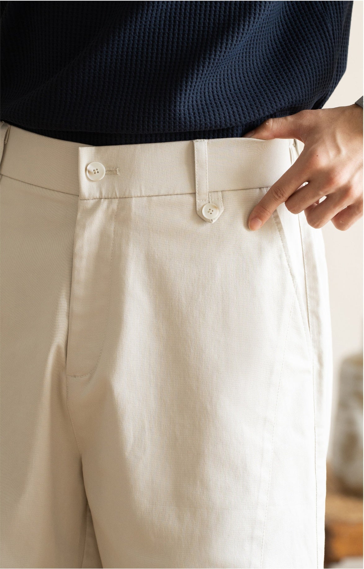 Men's Old Money 49% Cotton-Lyocell Stretch Comfort Shorts - LIGHTGREY
