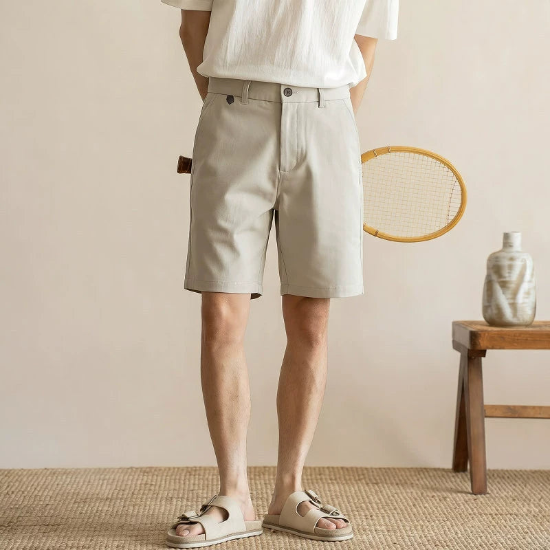 Men's Old Money Golf Shorts – Preppy Tailored Waistband Summer Resort Shorts - APRICOT