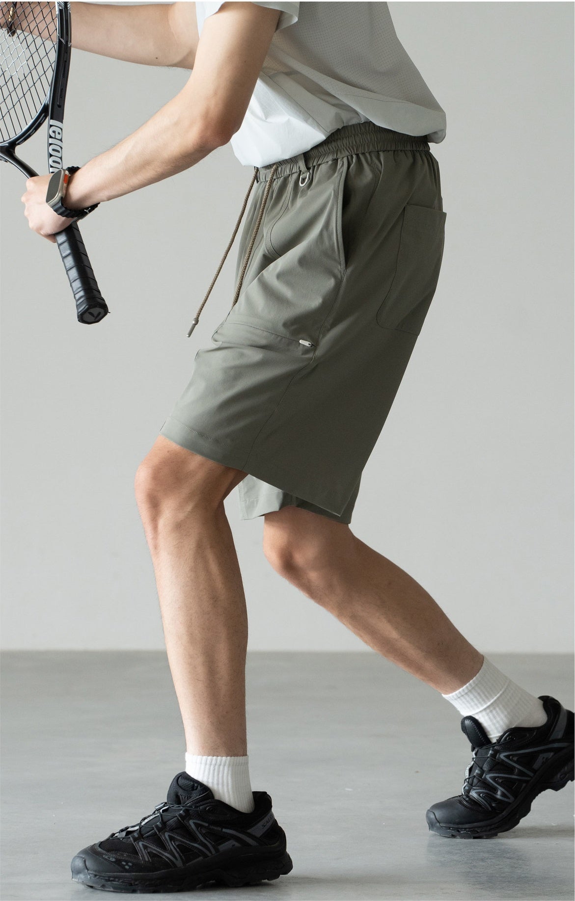 Old Money Cool-Touch Relaxed Elastic Waist Shorts - SAGEGREEN