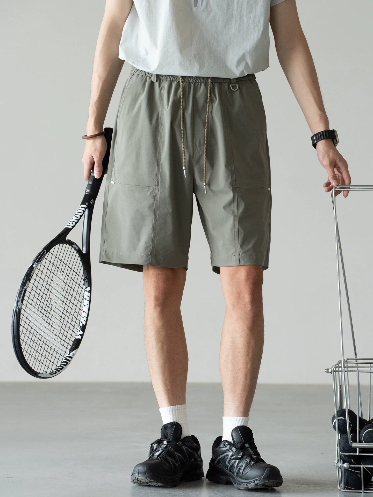 Old Money Cool-Touch Relaxed Elastic Waist Shorts - SAGEGREEN
