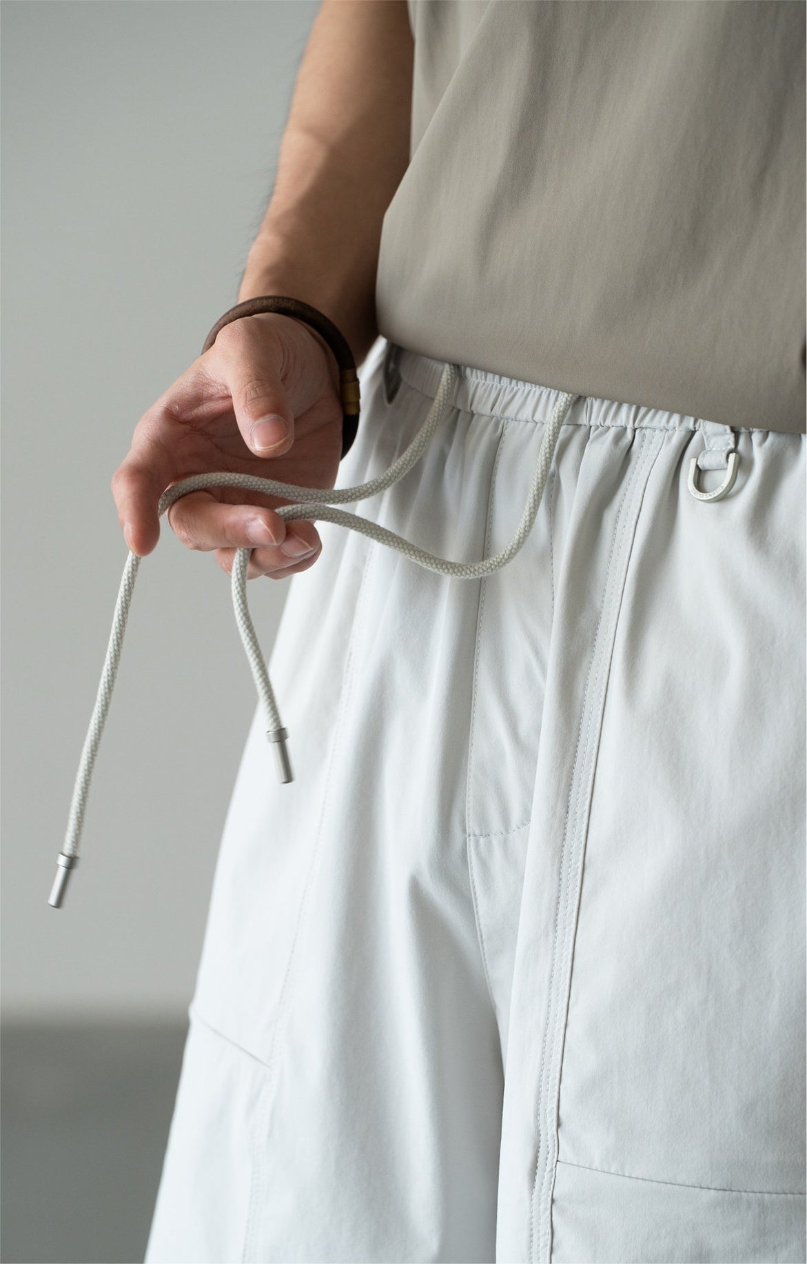 Old Money Cool-Touch Relaxed Elastic Waist Shorts - LIGHTGREY