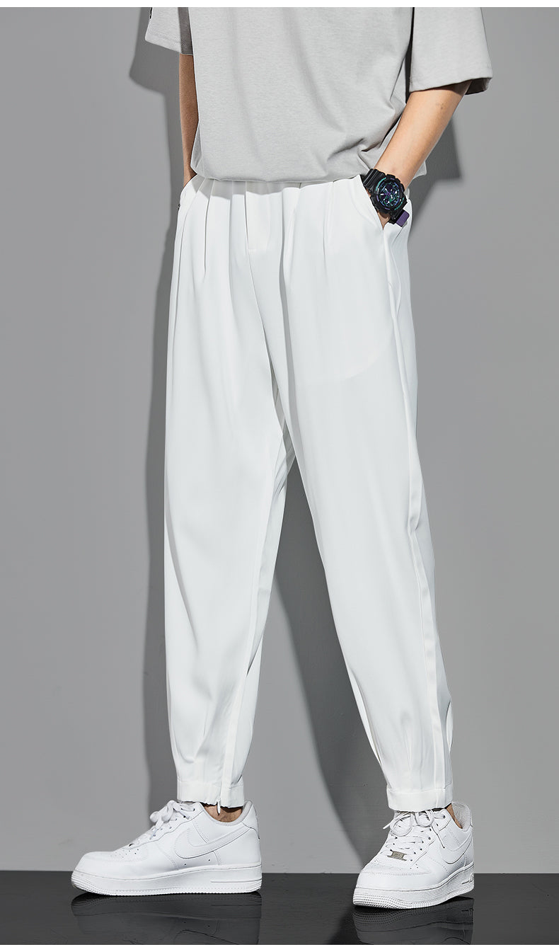 Japanese Retro Coolling Sensation Pants in White