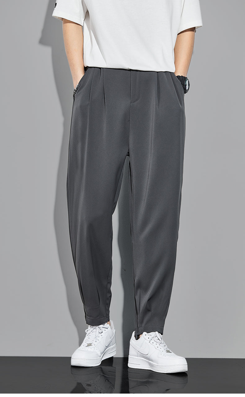 Japanese Retro Coolling Sensation Pants in Grey