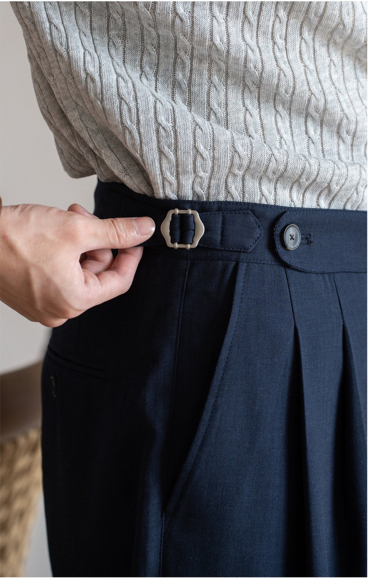 Men’s Tailored Commuter Shorts with Side Adjusters & Cooling Touch - DARKBLUE