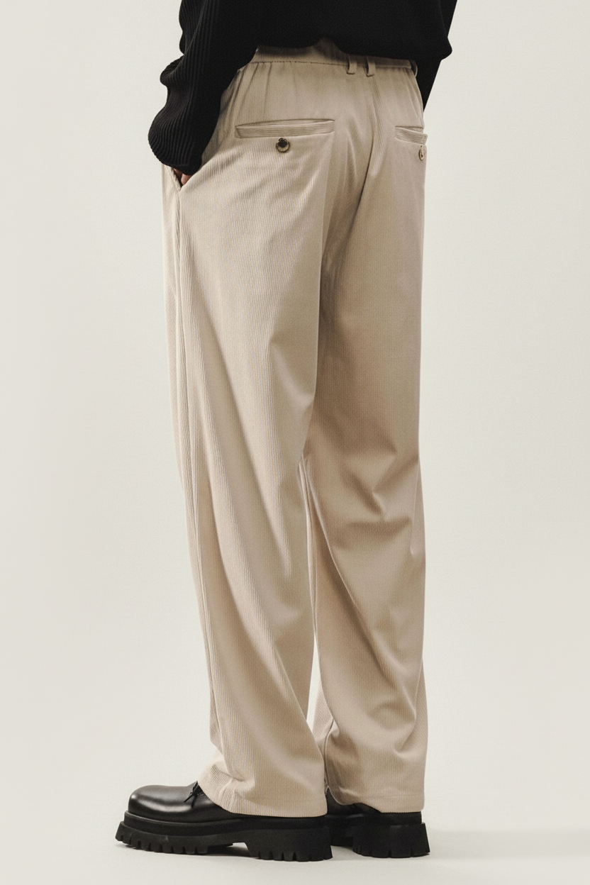 Corduroy Pleated Pants