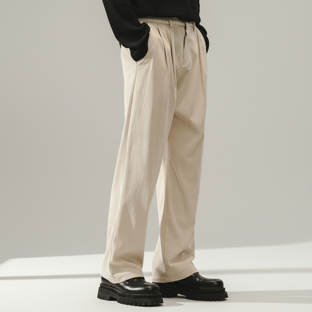 Corduroy Pleated Pants