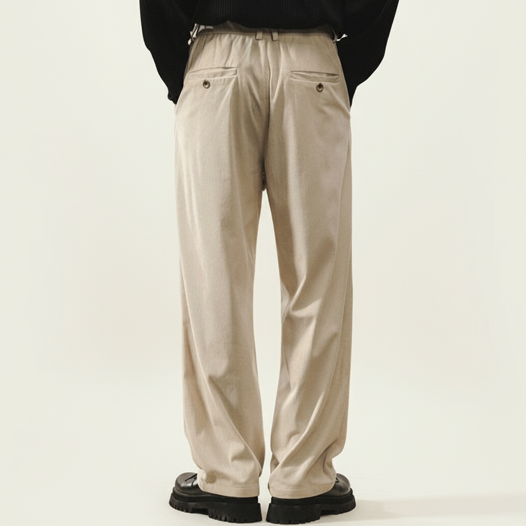 Corduroy Pleated Pants